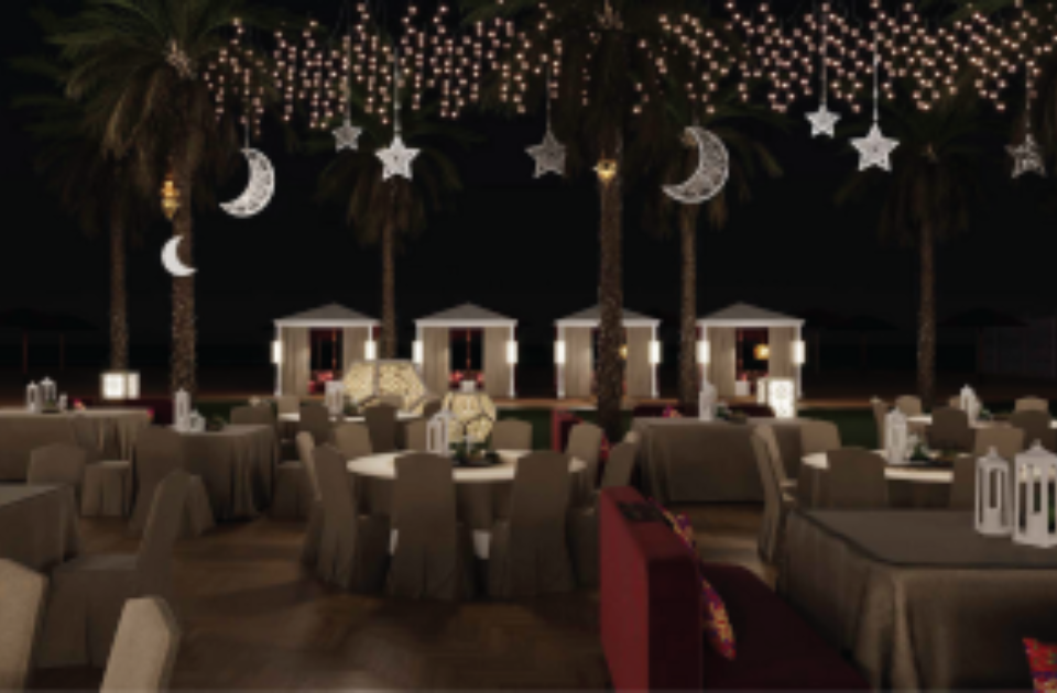 حديقة شهرزاد في فندق إنتركونتيننتال الدوحة شاطئ وسبا